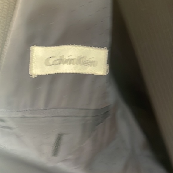 Calvin Klein Suit, worn once in great condition. Blue with pinstripes. - Picture 3 of 5